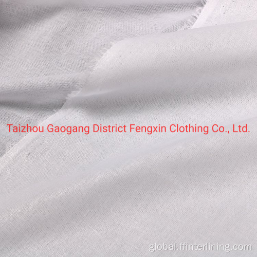 Shirt Collar Interlining Woven Fabric Double DOT Coating Fusible Adhesive Interfacing Factory